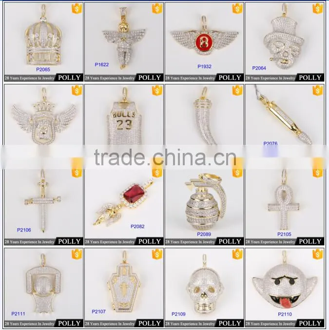 Fashional hip pop musicofasong pendant design for boys and girl 925 necklace