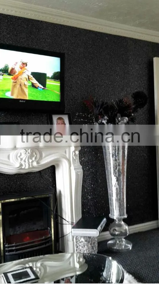 Hot sell cheap glitter net fabric ,cheap glitter leather for walls and shoes