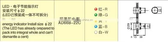 AD66B-22C control panel alarm led indicator light