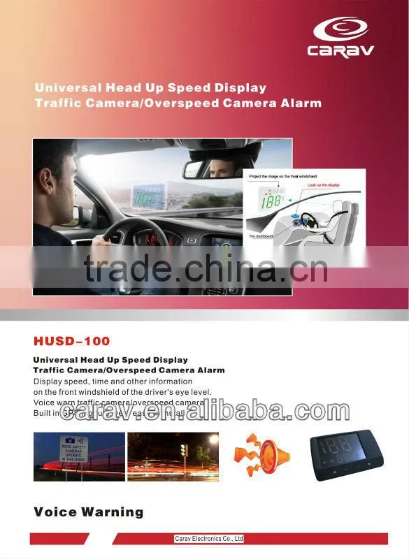 Universal LED Head Up Speed Display,Hud Head Up Display With Built in GPS module For Speeding Car