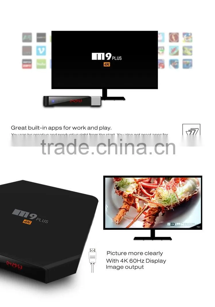 M8S Xbmc Android Tv Box Fta, Quad Core Amlogic M8 Android Tv Box, M9 plus 4K smart TV box