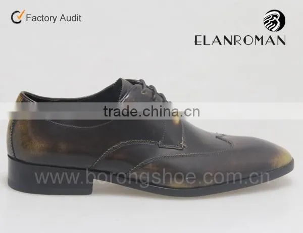 Burning waxing genuine leather british shoes for men on wholesale