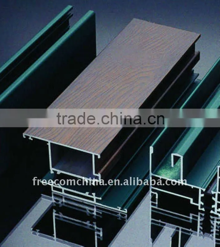 Different Colors Wood Grain Aluminium Profile for Windows and door