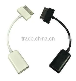 USB female otg to 30pin adapter cable for samsung usb otg for galaxy tab 10.1