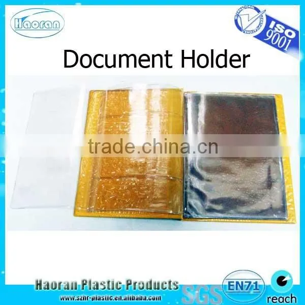 Clear vinyl letter size document holder