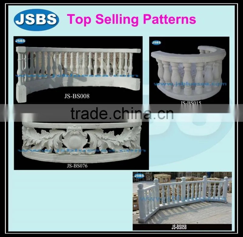 natural white marble balcony baluster