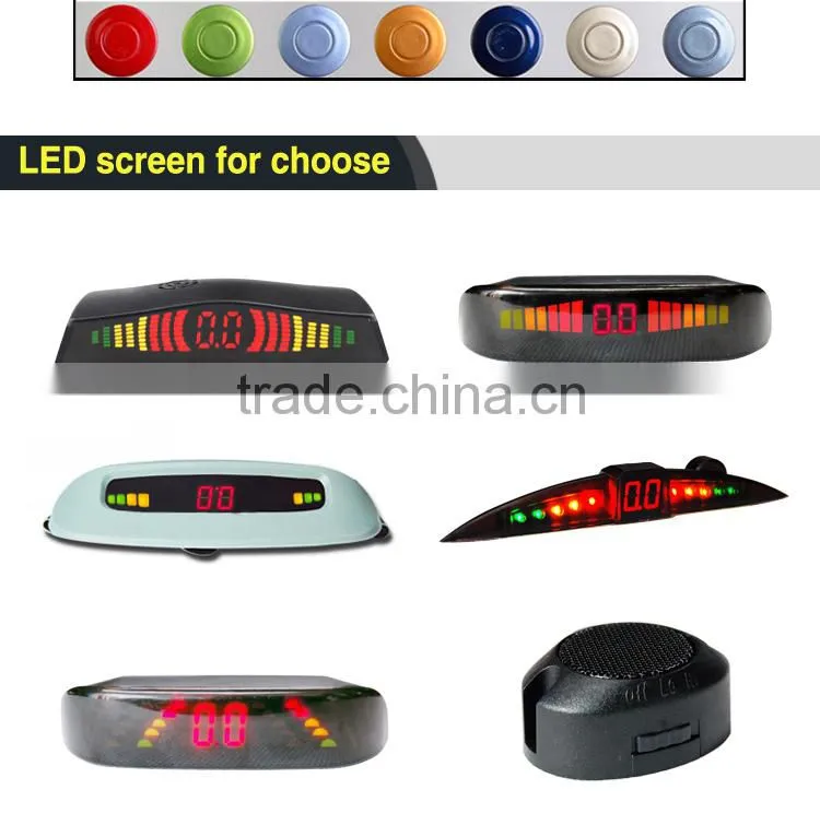 Digital LED display electromagnetic parking sensor with 5 different distance showing and sound alert