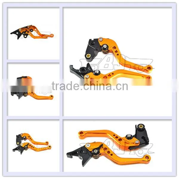 BJ-LS-002 Custom gold short cnc motorcycle folding lever for FJR 1300