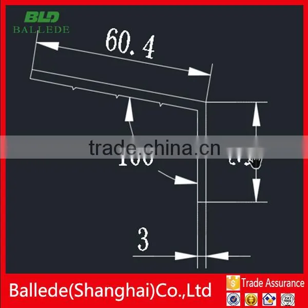 custom australia style aluminum L blade sunshade louver roof from china