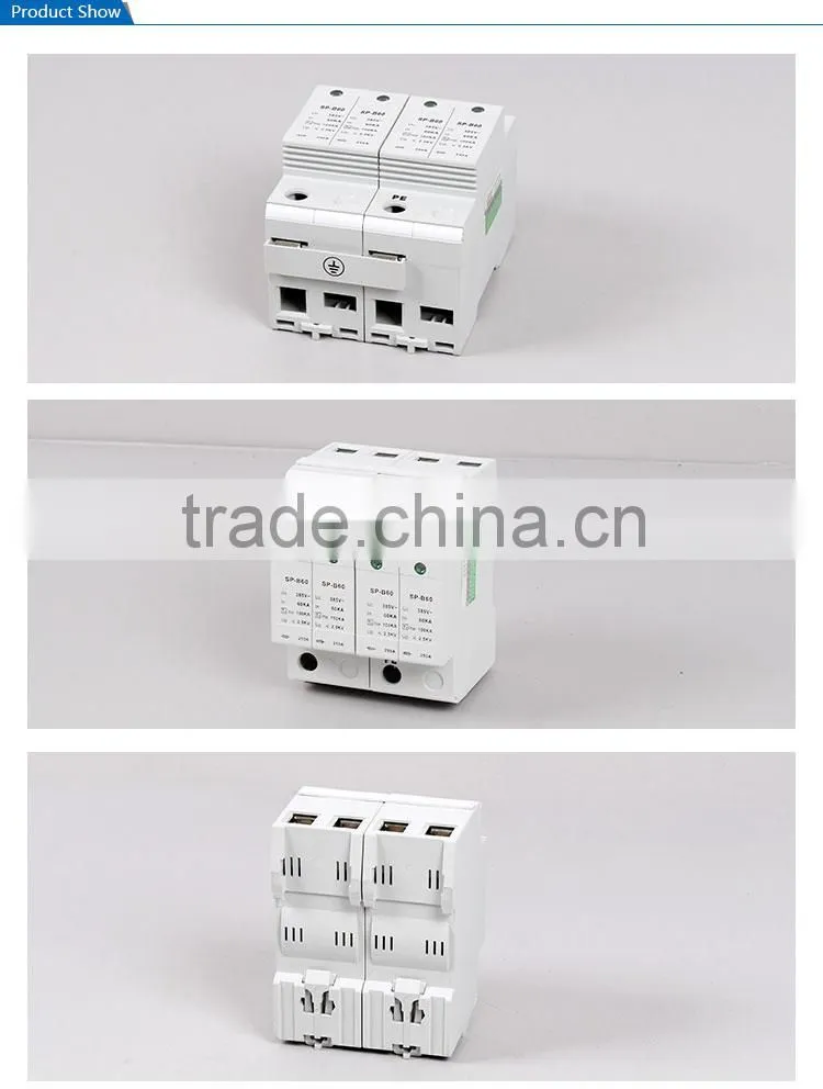 SAIP/SAIPWELL New 385/440V 60KA 2 Poles Securely Installed IP65 Electrical Surge Protector