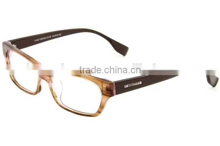 Stock high quality acetate optical frame eyeglasses with own logo