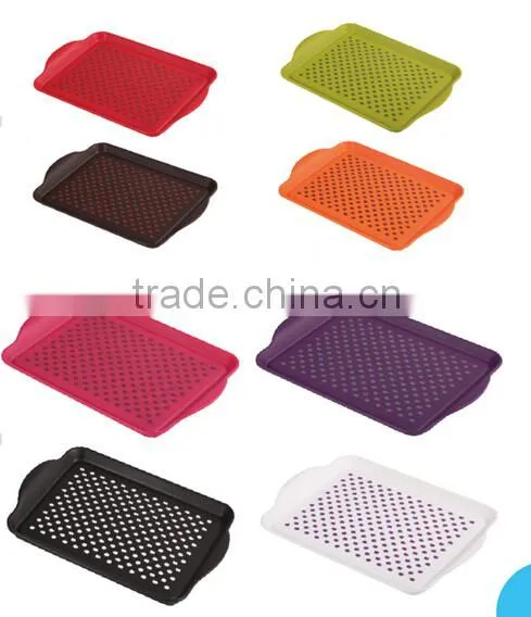 high quality rectangle anti skid kitchen accessories plastic cutlery tray