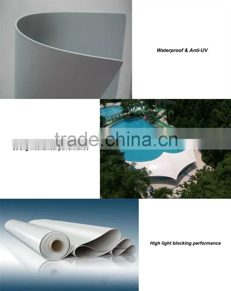 100 % Polyester PVC tarpaulin tent fabric-construction membrane