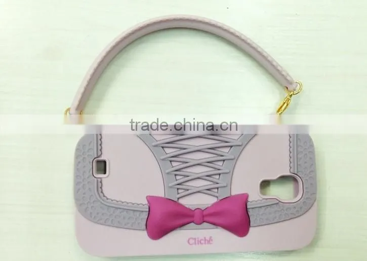 2013 Newest Silicone Bowknot Wallet Fancy Luxury Cell Phone Cases for Sumsung 9300/ 9500/ 7100 "11"
