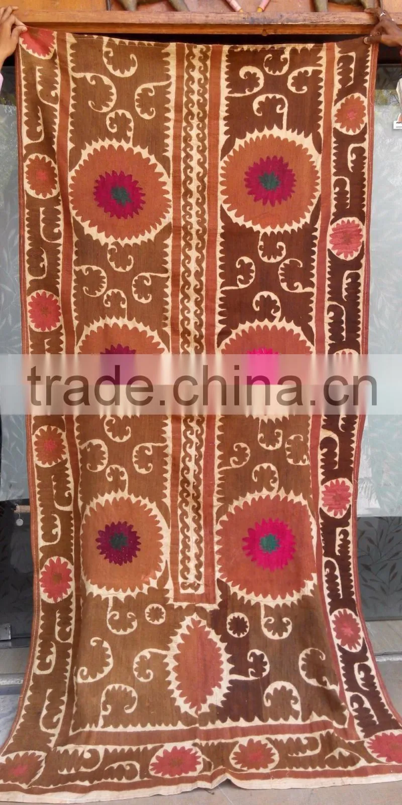 Multicolor hand embroidered Authentic Uzbekistan Suzani bed covers suzani throws