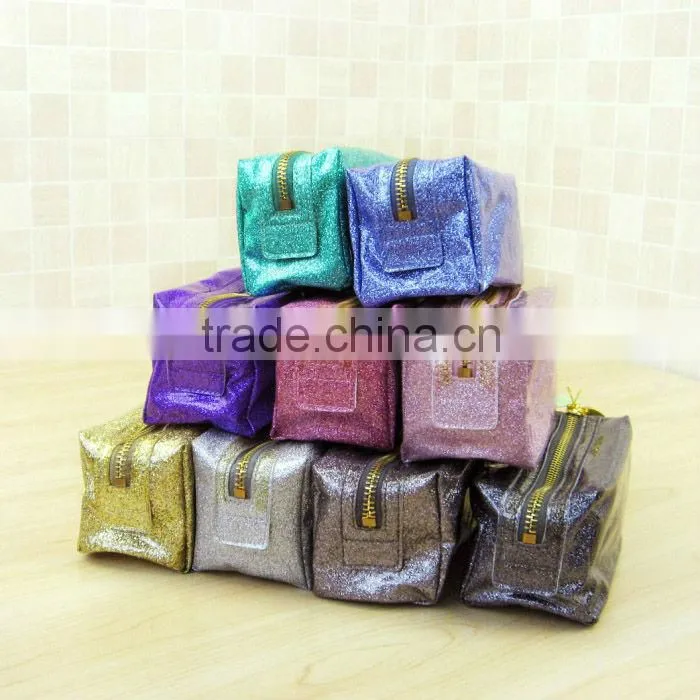2013 hottest fluorescence blue pvc cosmetic bag