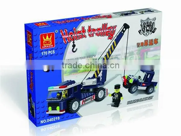 170pcs enlighten bricks truck police car toy Construction building Block set