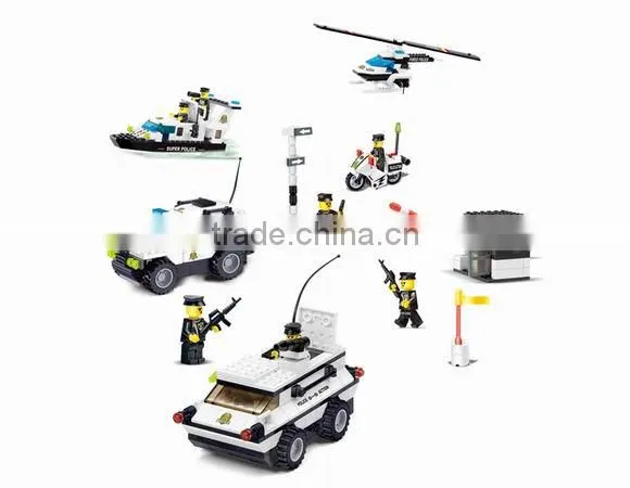 Educational police building block toys for kids