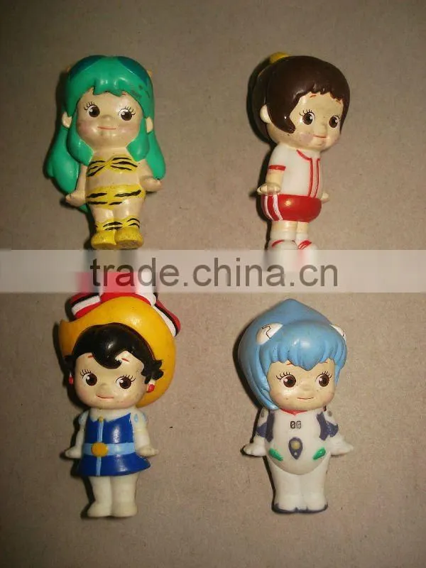 Plastic girl figure decoration toys