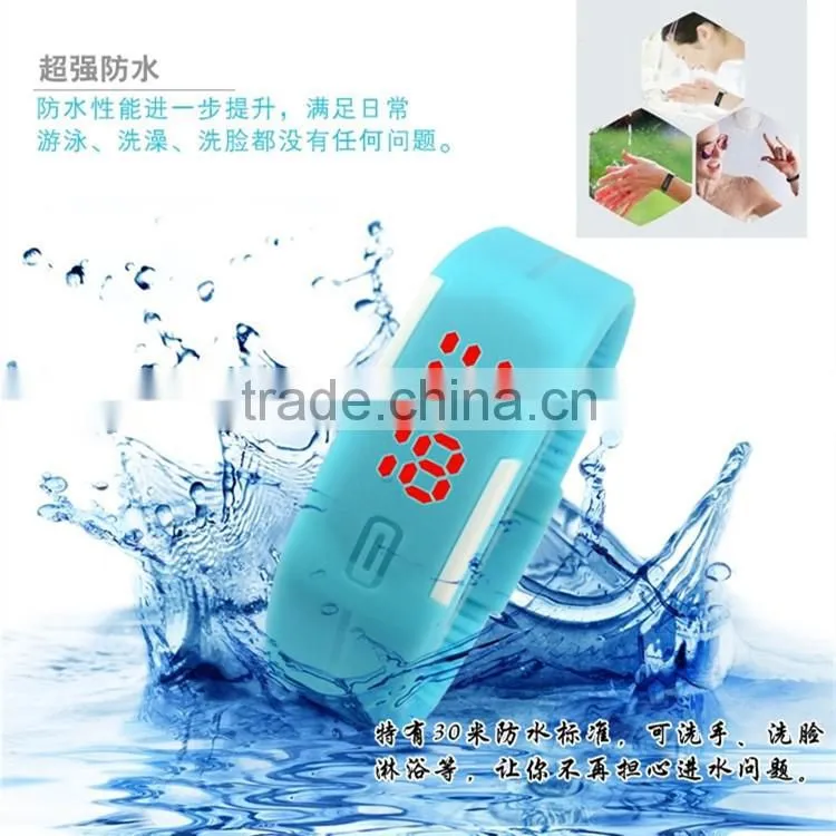 Silicone touch screen watch a pedometer,Wrist strap pedometer
