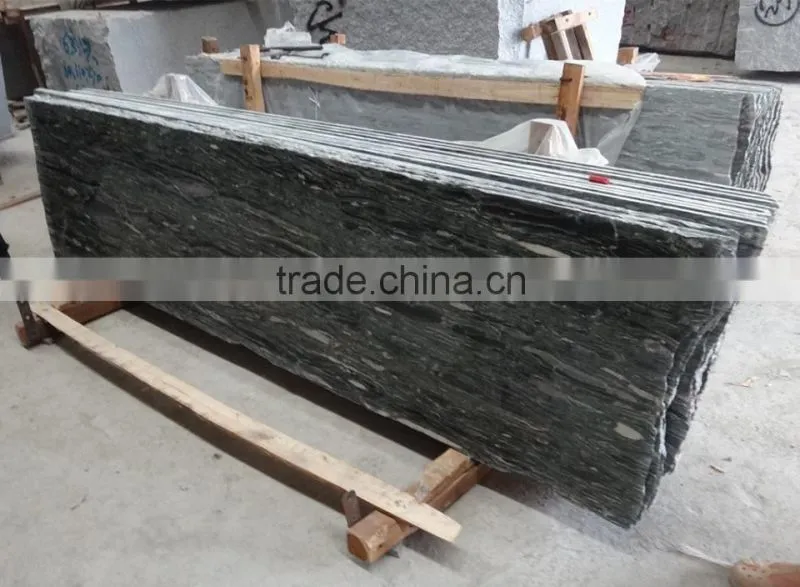 Cheap olive green granite polished slab