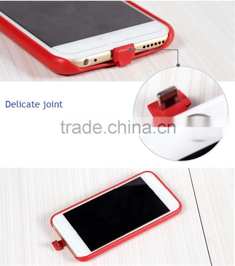 For iphone leather case cover wireless charger recevier case for iphone 6 6s 6plus