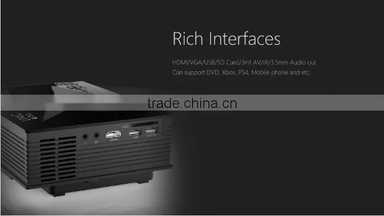 Multimedia 1200 Lumens WiFi Wireless Portable LCD LED Home Theater Projector Support 1080P With IR/USB/SD/HDMI/VGA