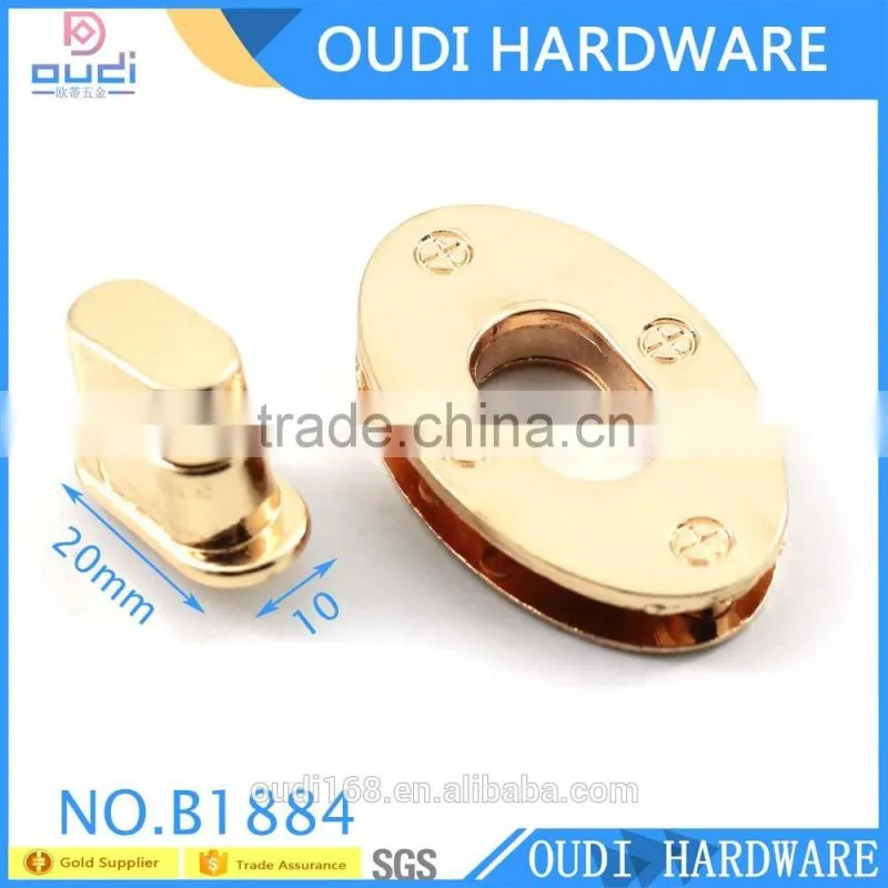 Best sale high quality gunmetal hardware turn lock fashion metal bag lock