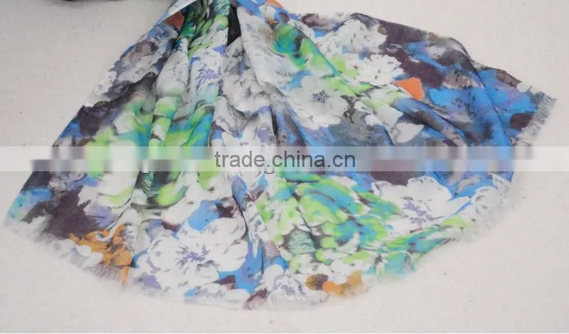 thin wool scarf custom design top quality 100% thin wool scarf