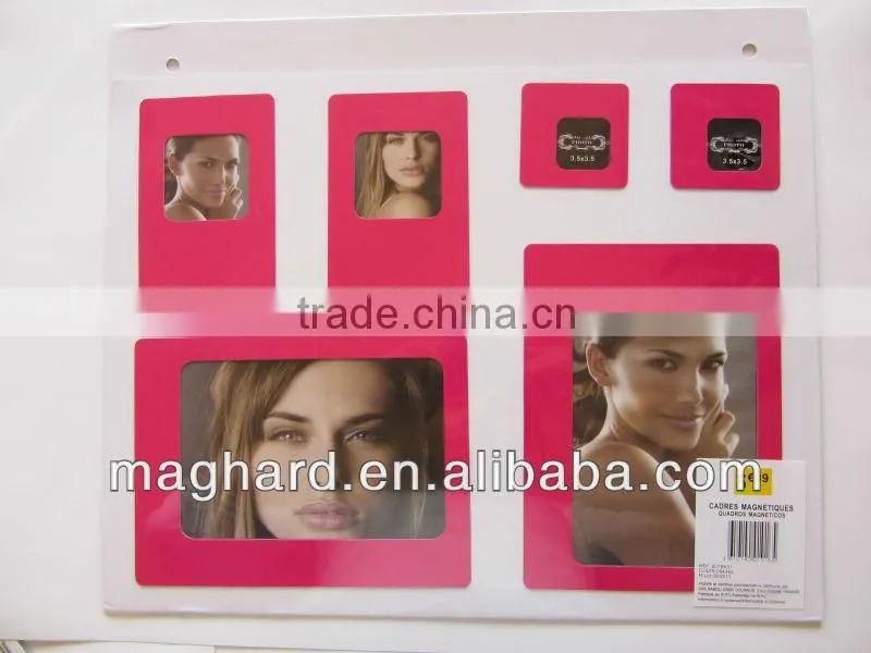 Magnetic paper photo frame set