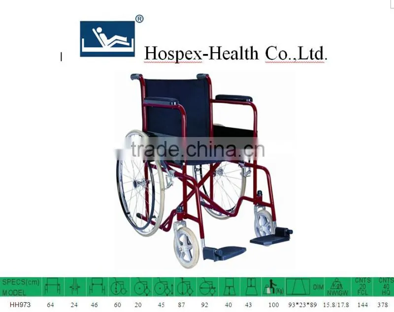 Foshan design the same hot as 809 wheelchair red colour