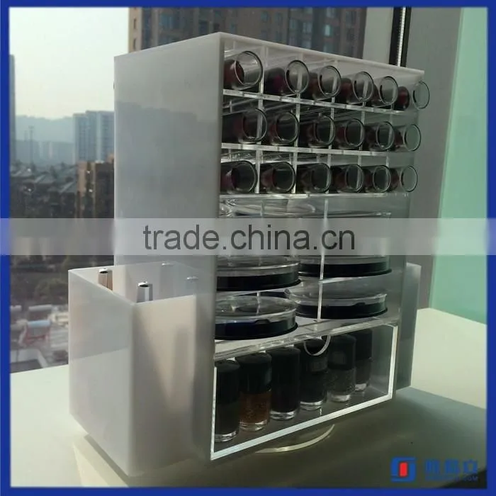 2016 factory directly acrylic spinning lipstick tower / acrylic lipstick stand holder storage
