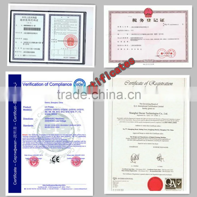 Docan small format digital inkjet ricoh Gen5-7pl uv printer F1212 used for outdoor and indoor
