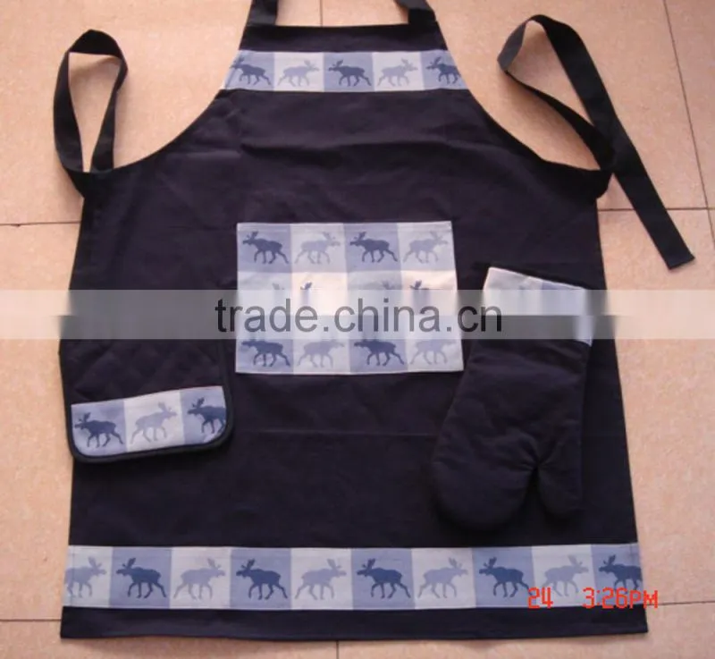 Kitchen apron set,cotton apron set for home using-33
