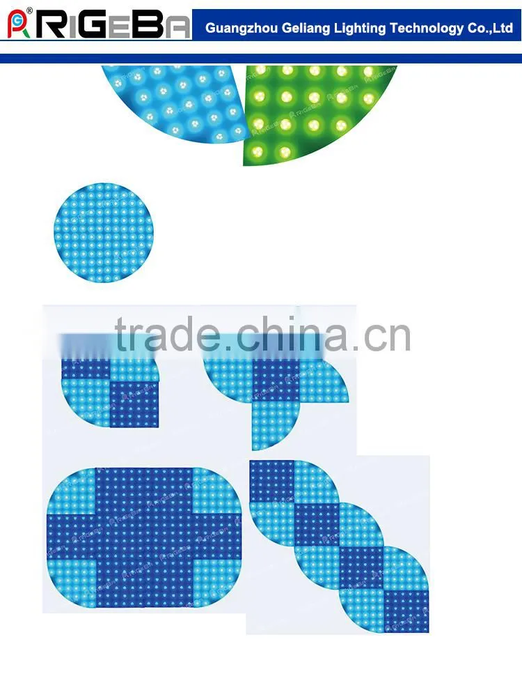 2015 newest sector round shape digital charming led dance floor
