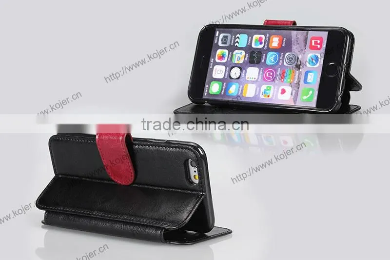mobile phone leather case for apple iphone 6