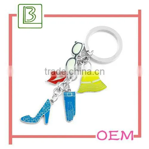 keychain high heel shoes with rhinestone heels