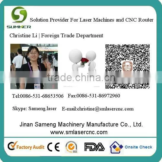 SM1325C acrylic CNC router and laser machine