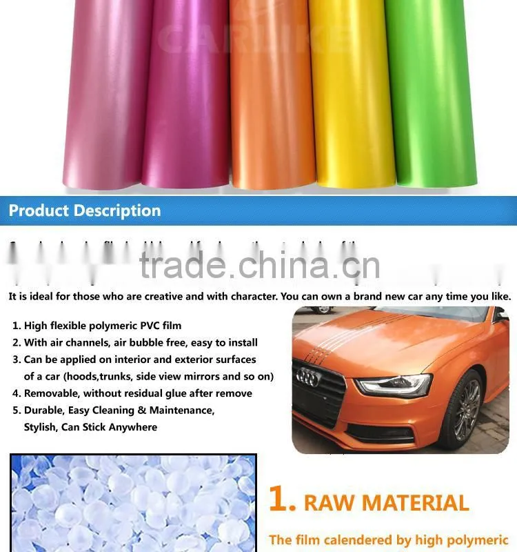 Hot Sell CARLIKE Brand Matt And Glossy Candy Car Wrap Film