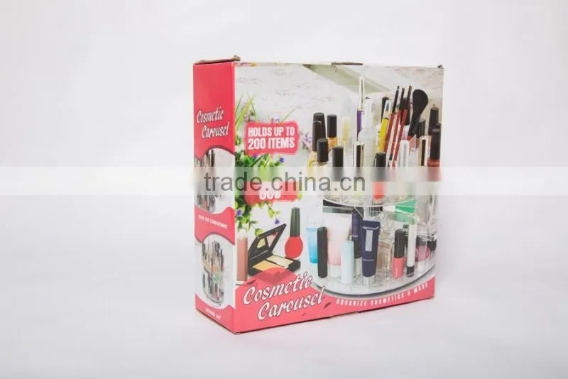 foldable plastic two-layer comestic storage/organizer