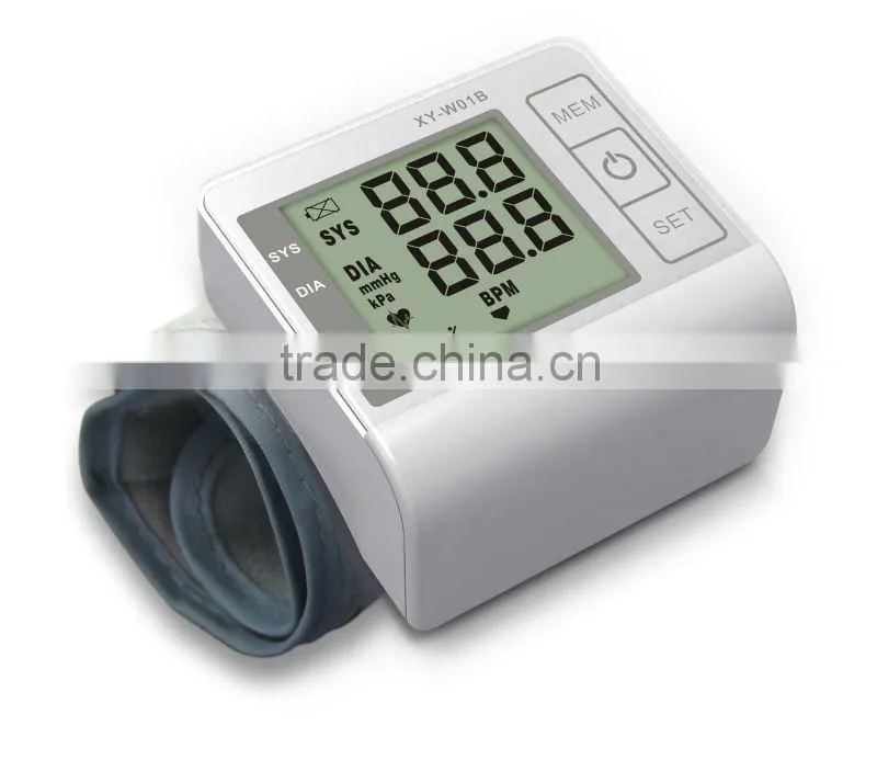 Blood pressure monitor wrist type with big LCD display XY-W01B