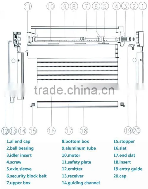 crank handle roller shutter manual electric