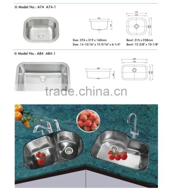 HOT SALE stainless steel undermount kitchen sink