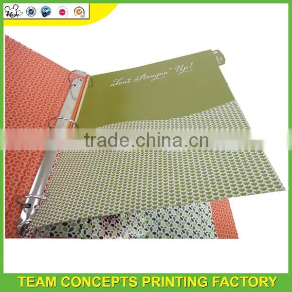 China supplier printing ring binder paper folder