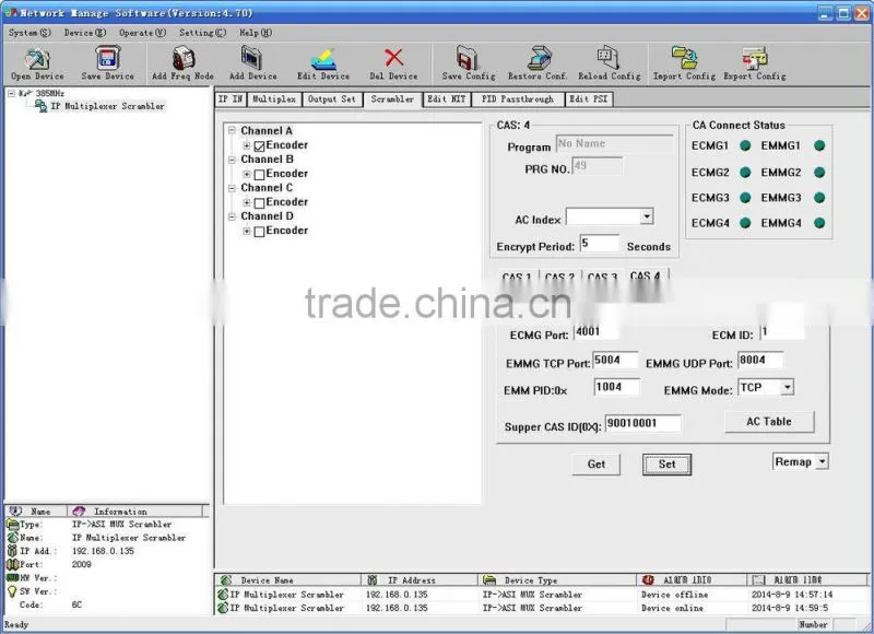 32 IP to ASI mux scrambler ip to asi
