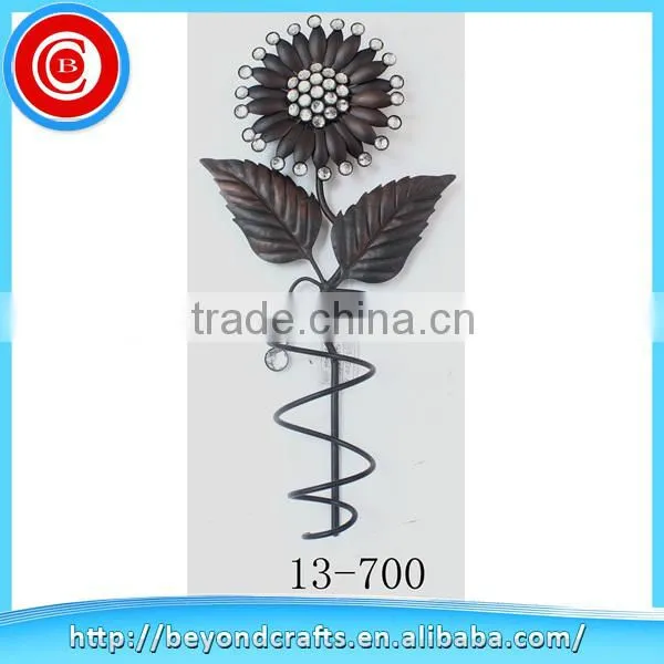 Sunflower Wall Art Metal Hanging Wine Rack
