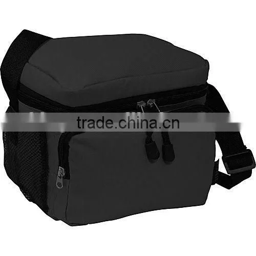 Aluminium Lining Picnic Lunch Insulated Cooler bag Warm Travel Messanger Pocket Bag QJ-H0102