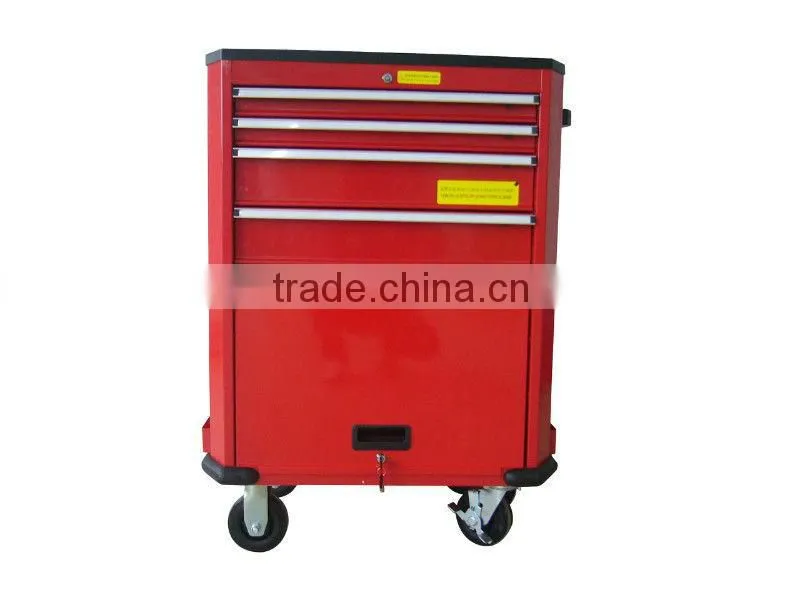 red steel 4-drawers tool cabinet