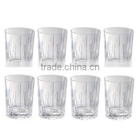 Break-resistant Plastic Water Cup Tumbler Set of 8