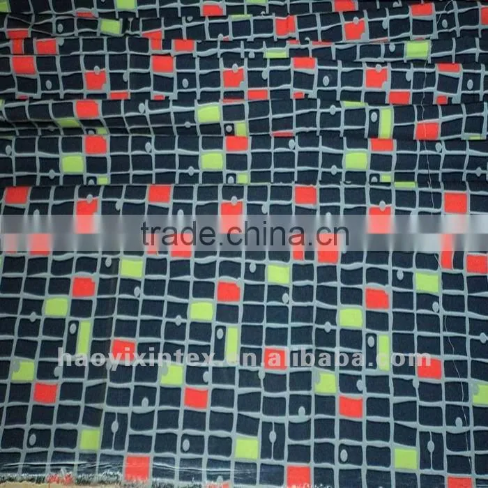 100%polyester 4 way stretch printed pongee fabric